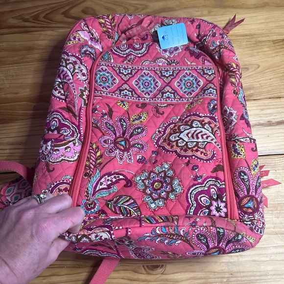 Vera Bradley Call me Coral Laptop backpack Retired pattern 034 - Picture 2 of 15